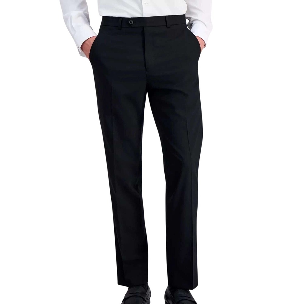 NWT DKNY Men's 31x32 Black Duran Dress Pants Poly Blend